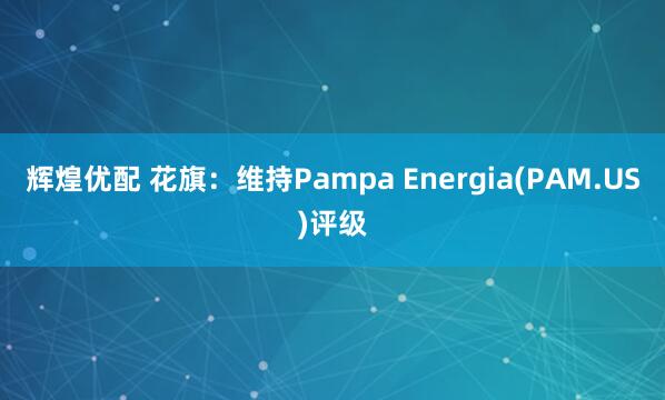 辉煌优配 花旗：维持Pampa Energia(PAM.US)评级